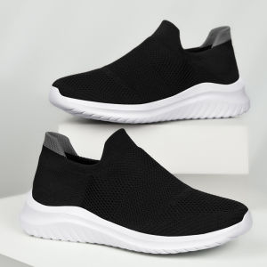Breathable Sport Walking Shoes Womens Mens Slip-On Casual Mesh Shoes Comfortable Fashionable Flat Heel round Toe All-Season