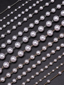 Handmade Pearl Chain Accessories Bracelet DIY Materials Hairpin Clothing Tassel Earring Fashion Jewelry Accessories