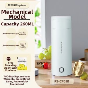 ROYALSTAR | Portable Electric Water Kettle Constant Temperature Travel Dormitory Small Size Stainless Steel Inner Tank Home Kitchen Appliance