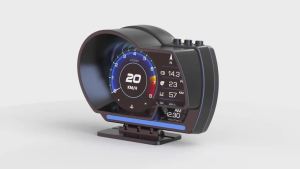 RYSJM | OBDⅡ+GPS Smart Gauge P6 HUD Speedometer Car Diagnostic Tool Water Temp Turbo Pressure Fault Code Elimination Car Head up Display