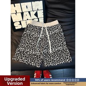 LIUBU | Vintage Leopard Print Five-point Mens Shorts Leisure Beach