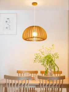 DGY | Japanese Style Creative Cottage Restaurant Chandelier New Chinese Style Retro Wooden Pumpkin Lamp
