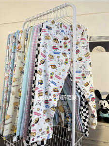 Quần Ngủ Cotton Hoạt Hình Mùa Hè Cho Nữ Quần Dài Thường Ngày Thoải Mái Quần Áo Mặc Nhà in Họa Tiết Kẻ Caro Mỏng Mặc Ngoài Trời