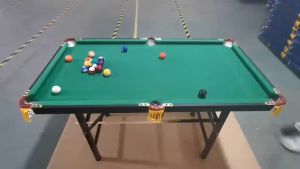 Billiard Table Set 27x14 Inches For Kids Height-Adjustable Folding Pool Table With Cues Tako Billiard Toys
