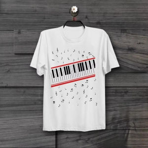 2026 Fashion New Retro Short Sleeved Mens Clothing Piano Beats Music Retro Hip Hop Mens and Womens 3D Printed T-shirt