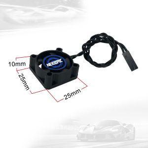 NEEBRC 25/30/35/40/45/50mm RC Motor Cooling Fan High Wind Rapid Heatsink 10000-30000RPM 5V-12V JST Plug for 28/36/42mm Motor ESC