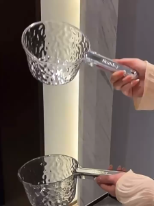 Gayung Mandi Transparan Motif Kristal Siwur Air Estetik Gayung Siram Air Bening Serbaguna