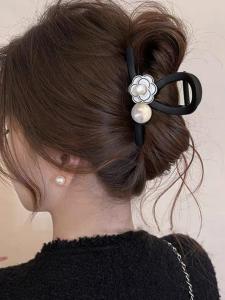 กิ๊บติดผมรูปดอกกุหลาบสีขาว MUAOOK สำหรับผู้หญิง กิ๊บติดผมรูปฉลามไข่มุก ทรงหรูหรา สไตล์เกาหลี วัสดุอื่นๆ