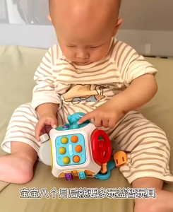 10 in 1 Baby Busy Board Ball Cube Montessori Sensory Toys for Toddlers 1-3 Years Old 10合1儿童忙碌球