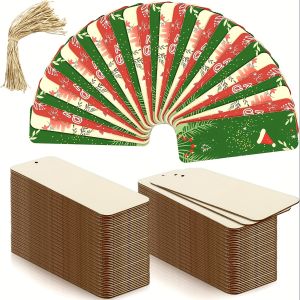 50/100 Pcs Wood Blank Bookmarks DIY Wooden Craft Bookmark Wood Hanging Tags Rectangle Shape，DIY Wedding Birthday Party Decor