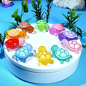 [SG SELLER]Luminous Small Turtle Toy Glowing in Dark Sanrio Cartoon Kuromi Cinnamoroll Melody Turtle Resin Handicraft Friends Gift