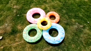 Childrens Inflatable Water Floaters with Double Layers in a Donut Style for Swimming