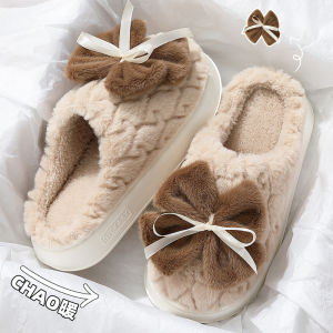 Dép Bướm Bằng Vải Cotton Cho Nữ Mùa Thu Đông 2025 Dép Lông Cừu Ấm Áp Trong Nhà Dép Lông Cừu Cho Bà Bầu Mùa Đông Dép Lông Cừu Cho Nữ