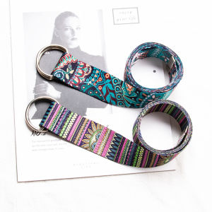 เข็มขัดผ้าใบสไตล์เกาหลีแบบยูนิเซ็กซ์ หัวเข็มขัดแบบคู่ กระเป๋าเดนิม เข็มขัดหนังสำหรับผู้ชายและผู้หญิง