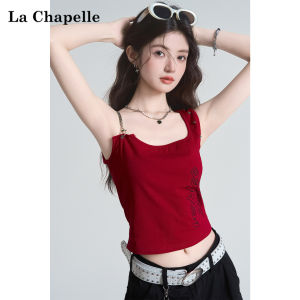 La Chapelle |Áo hai dây nhỏ màu đỏ Thời Trang cho Mùa Hè