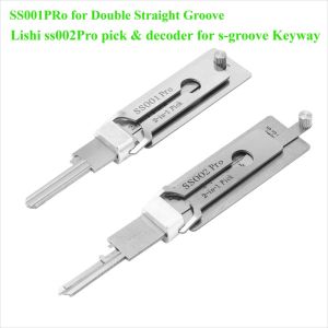 For Lishi Yale Picks Picking SS001 SS002 2 in1 Locksmith Tools Master Key Decoder Micha Decoder Hooks Topolines To Open Locks
