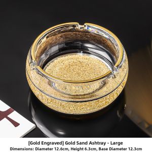 MEIWEISI | Luxurious Golden Foil Big Size Cigarette Ashtray