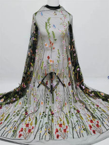 Clearance Special Offer Mesh Lace Three-Dimensional Embroidered Wedding Dress Dai Skirt Fabric Childrens Dress Lace Fabric