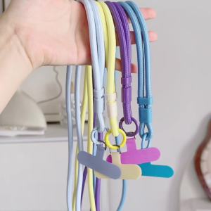 20 สี รูปแบบยาวแขวนเชือกโทรศัพท์มือถือ Lanyard คอ Crossbody พกพากลางแจ้ง แข็งแรงและทนทาน Lanyard ป้องกันการสูญเสีย Lanyard กรณีโทรศัพท์ Lanyard ครอบคลุมเชือก