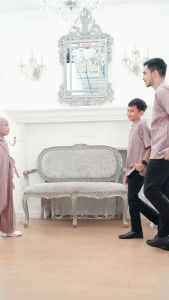 Riskirich Sarimbit Athar Annaya Rose Brown Baju Couple Keluarga Terbaru
