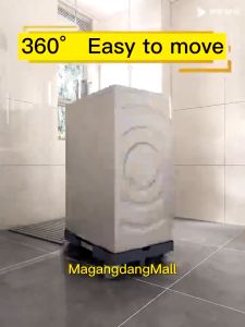 Refrigerator rack stand universal 4 Foot Wheel Heavyduty Adjustable Movable Bas Bracket Stainless Steel Large load capacity Washing Machine Rack Stand Heavy Duty Ref Stand with Wheels warranty