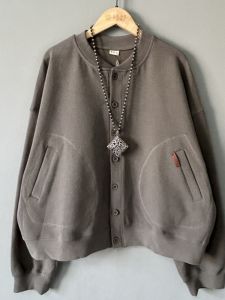 Pure Cotton Knitted Short Jacket Womens Loose Fit Large Size Korean Style Stand Collar Button up Solid Color Open Cardigan