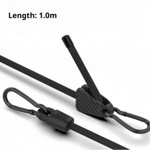 1PCS Heavy Duty Luggage Packing Ropes Elastic Bungee Cord Tie Strap with Carabiner Hooks for Cycling Camping Outdoor Accessories