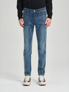 Rare | Autumn and Winter New Mens Blue Jeans with Laser Hot Fix Side Design