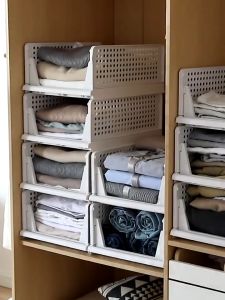 F&F:LILAC pull out drawer/clothes organizer/wardrobe organizer/office drawer basket/drawer baju