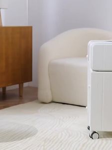 COD 20/24 Inch Suitcase Front Opening Travel Bag Extra Wide Luggage Trolley Travel Bag Luggage With USB Cup Holder