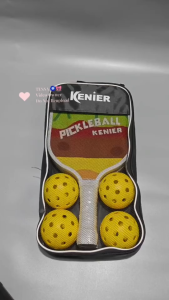 Red-hamburger fries Pickleball paddle set of 2 racquets and 4 balls Pickle Ball Racket