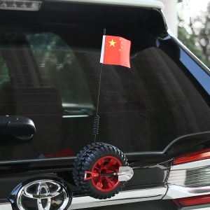 ของตกแต่งรถยนต์ยางสำรองขนาดเล็กมินิกระโปรงท้ายรถการเดินทางในป่าและภูเขายางขนาดเล็กแบบแขวนตลกมีเอกลักษณ์สร้างสรรค์ธงท้ายรถ