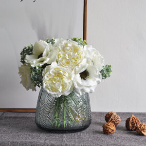 6 Heads Artificial Silk Flower Bouquet Fake Flowers for Vase Home Decor Living Room Table Decoration