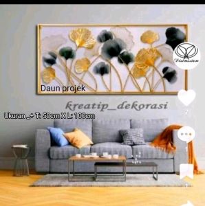 walldecorasi hiasan dinding motif daun kipas dengan varian warna yang menarik cocok untuk hiasan dinding ruang tamu/kamar tidur agar terkesan lebih mewah dan elegan