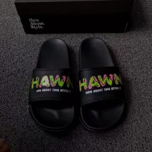 Obral Sandal Slop pria wanita Hawn Magnus Hitam Hijau 39-43 Sendal Pria Keren