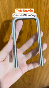 Bulong Chữ U Vuông Thép Không Gỉ M6-M10 - Bộ Cùm Chữ U Cùm U-bolt