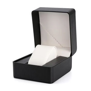 PU Leather Watch Box with Pillow Single Wristwatch Bracelet Bangle Jewelry Holder Storage Box Gift Display Case Organizer
