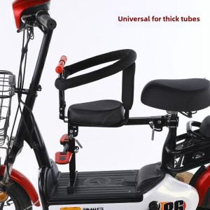 Thickened Electric Car Childrens Seat Foldable Pedal Bike Baby Front Seat Cushion Comfortable Kids Seat for E-Bike And Scooter