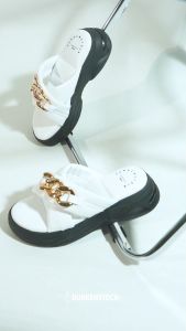 Dunkenstock CHARLEE Sandal Wanita Terbaru Bahan Karet Tinggi 5cm Kekinian / sandal wanita casual sendal wedges silang kekinian