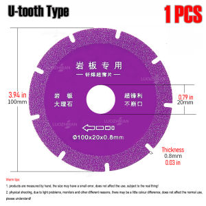100mm(4 in) Brazed Diamond Saw Blade Cutting Grinding Disc for Marble Ceramic Glass Rock Plate Cutter Angle Grinder Accessories