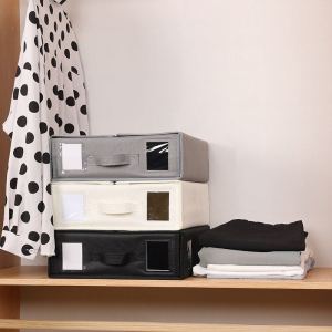 CAWANFLY Bed Sheet Organizer Large Capacity Foldable Underbed Storage Bag for Clothes Quilts Duvet