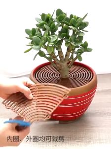 Mesh Pot Covers For Gardening Plants Plastic Flower Pot Soil Protector Cover Flowerpot Mesh Cover