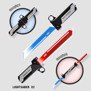 CONUSEA | Double-Bladed Retractable Lightsaber with Switchable Light Dual Sword Desk Ornament Future Warrior Weapons Model Cosplay Props