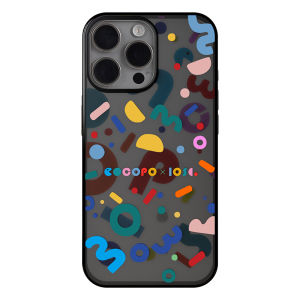 COCOPOT Original Dopaamine สีบล็อกลายตัวอักษร ป้องกันการตกหล่น 2 ชั้น ฝาป้องกันโทรศัพท์มือถือแบบด้าน Apple 16Pro Max iPhone 13 14 15