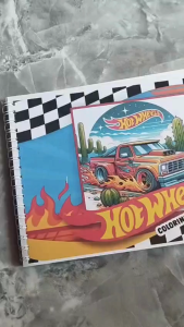 Hot Wheels Coloring Book Buku Mewarnai Anak Remaja Dewasa Murah Kertas Sangat Tebal Ukuran A5