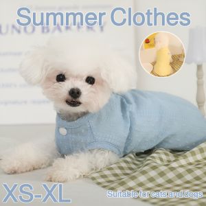 【Anti-Linting And Thin 】Dog Summer Clothes Pure Cotton Clothes For Dog Anti-Shedding Outdoor Pet