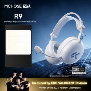 MCHOSE | MCHOSE R9 Four-Mode Gaming Headset 7.1 Channel Spatial Audio 235g Lightweight Over-Ear Headphone 1050mAh Pluggable Mic PC FPS