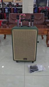 SKG ลำโพง พกพา ล้อลาก 12นิ้ว 40W RMS. ไมค์ลอย 2ตัว เสียงดี เบสแน่น รุ่น KG-078 สีเขียว