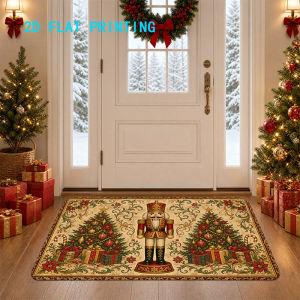 Christmas Nutcracker Doormat Soft Non-Slip Entryway Mat Classic Holiday Party Rug Indoor Christmas Home Decor Floor Mat