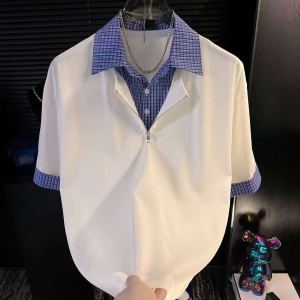 เสื้อเชิ้ตแขนสั้นผู้ชาย ฤดูร้อน 2025 ทรงปกติ แขนสั้น แขนยาวปานกลาง ทรงปกติ คอโปโล พิมพ์ลายเสื้อผ้าชาย